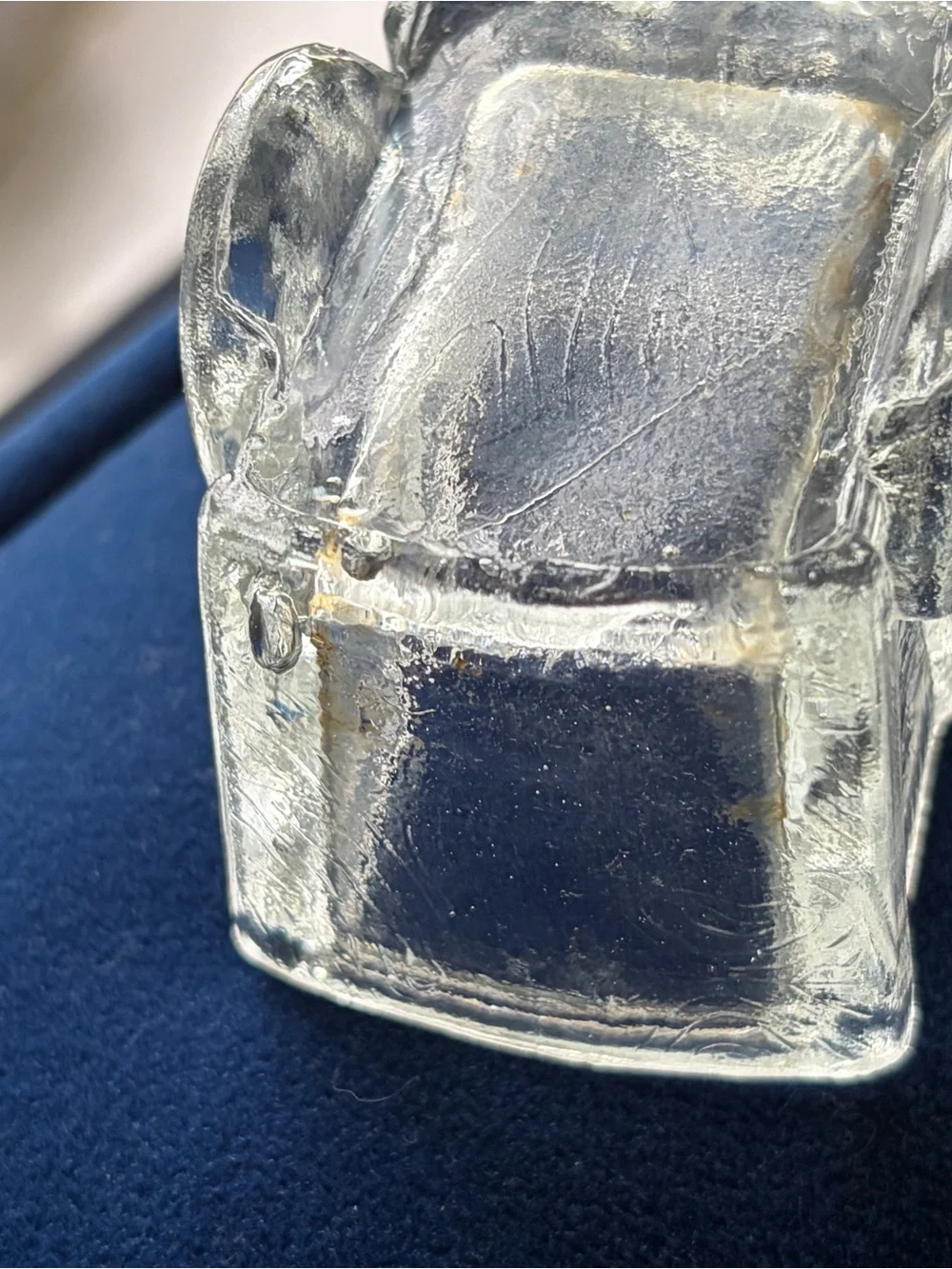Source Unknown Clear Glass Horse-Drawn Carriage Candle Holder candy dish